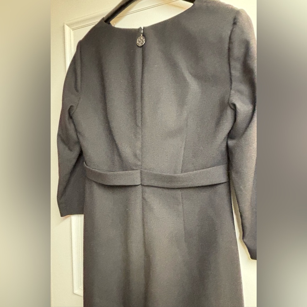 Elie Tahari Black faux wrap front dress. - Picture 4 of 6